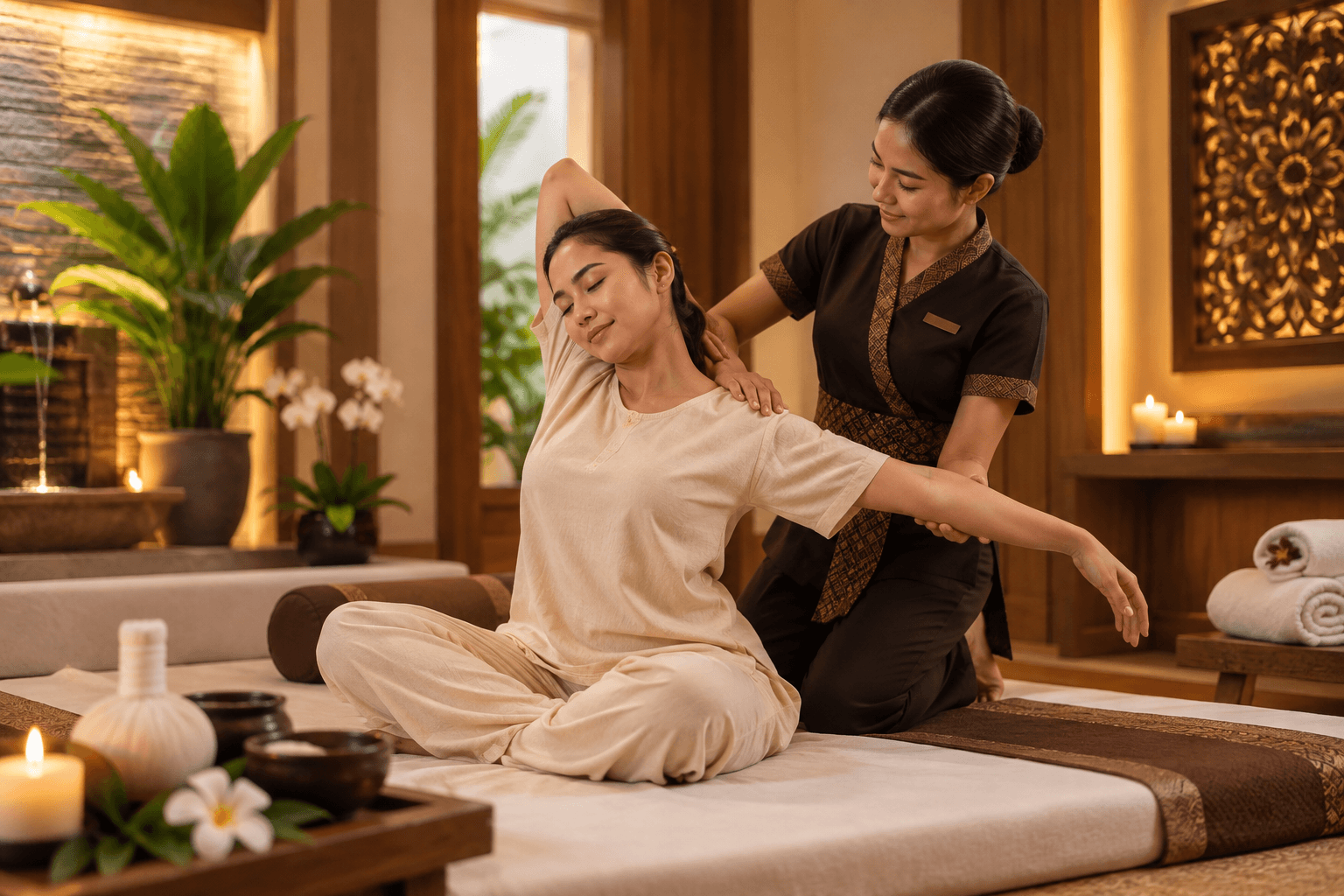 Traditional Thai Massage in Banani Dhaka private spa room at Care Spa BD