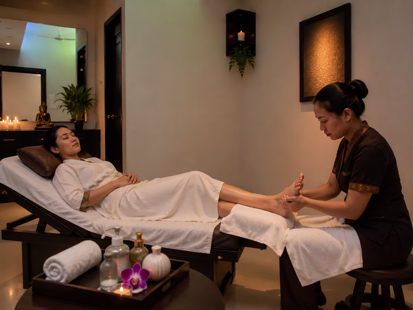 professional foot reflexology at Care Spa BD