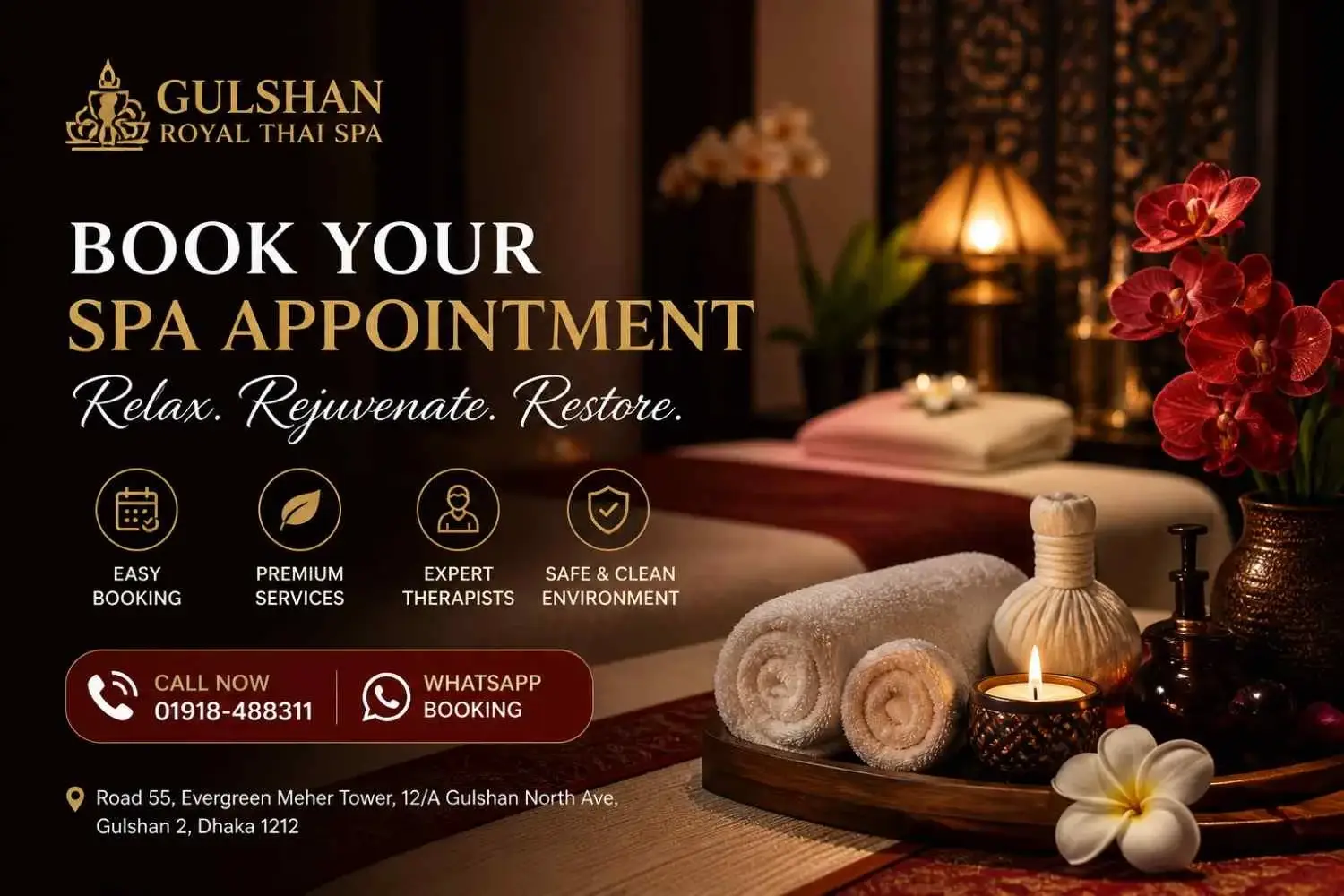 spa booking gulshan dhaka massage appointment room gulshan 2
