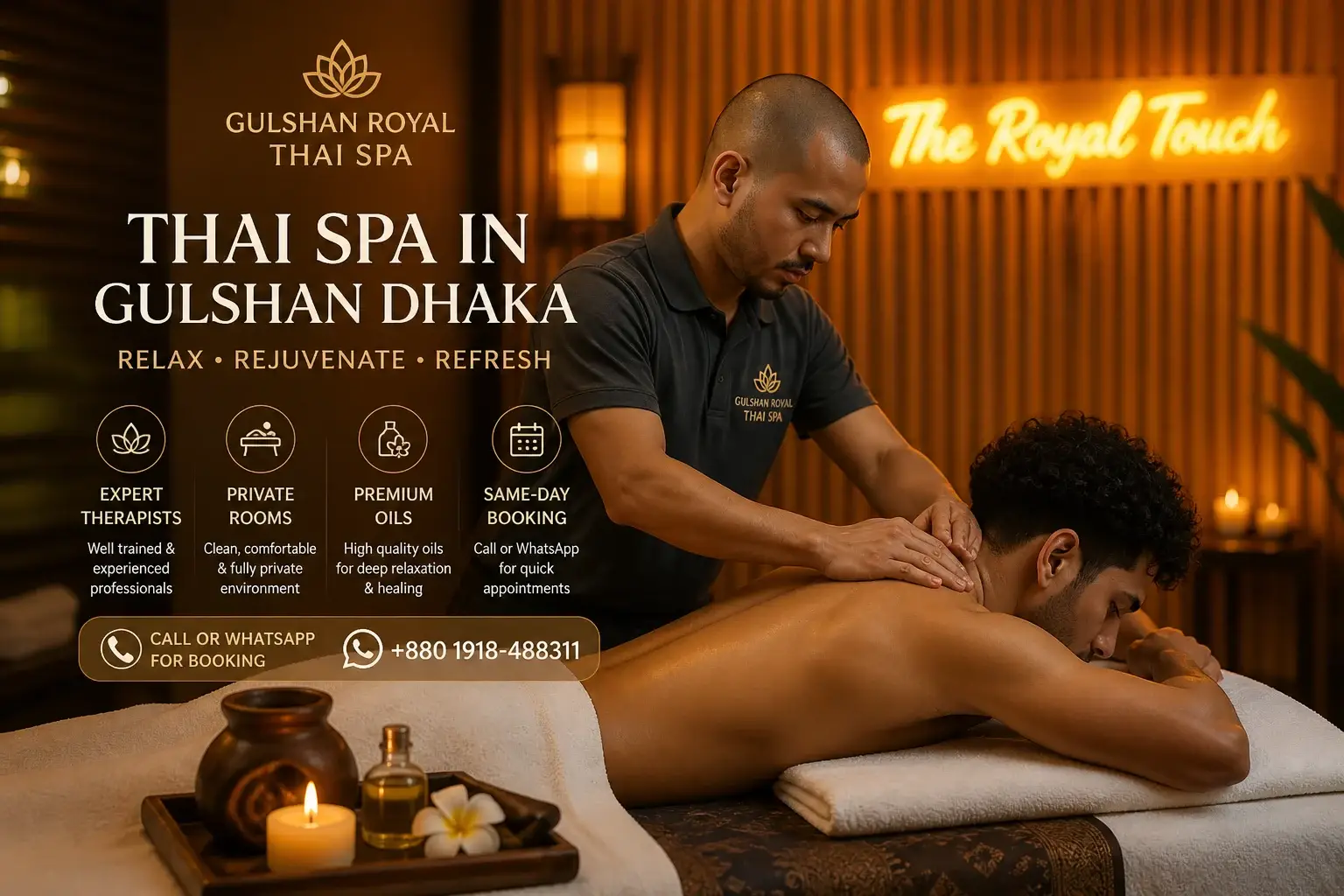 About Gulshan Royal Thai Spa private wellness center in Gulshan 2 Dhaka