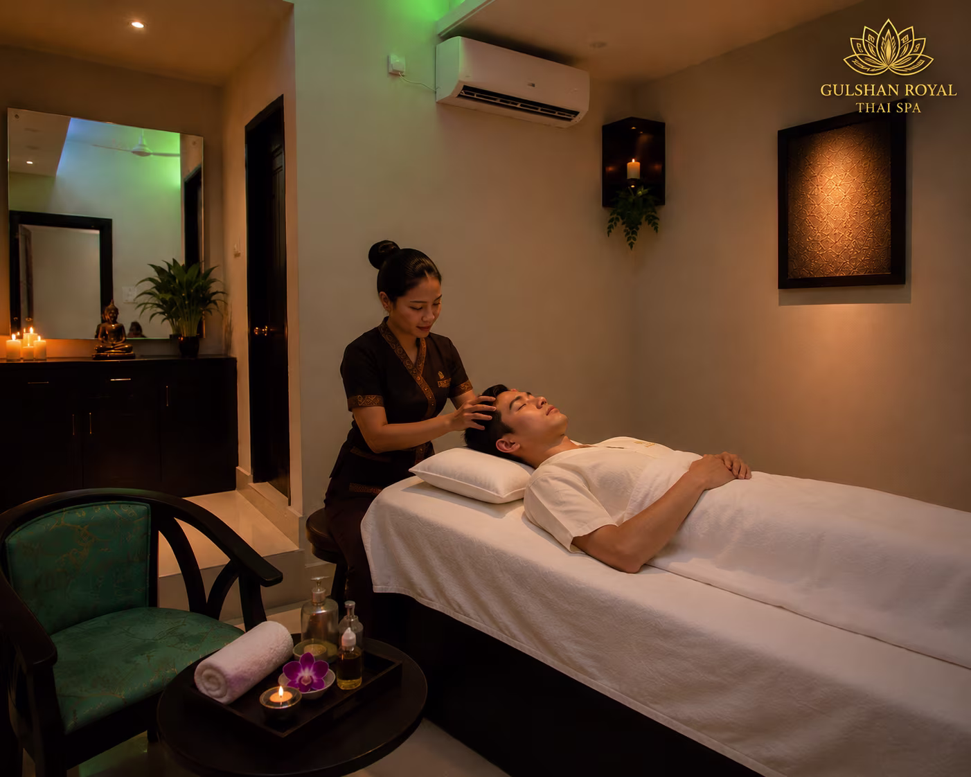 private head massage room in Banani Dhaka